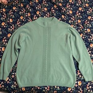 Maggie Lawrence Greenish Blue Sweater